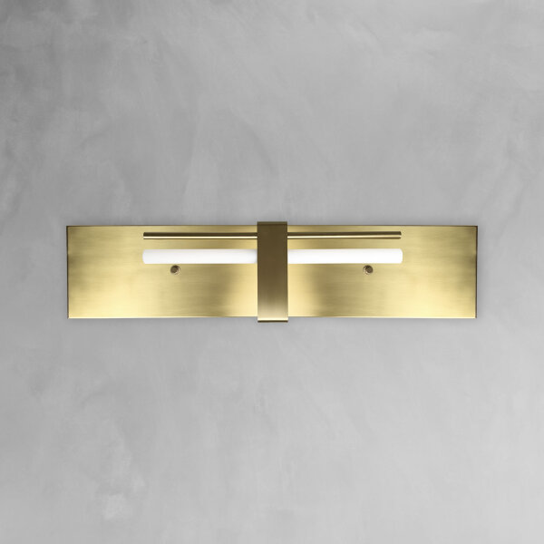Wandlampe Messing H: 80 cm groß massiv in Bronze hell für S14d