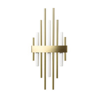 Art Déco Wandleuchte 70,5cm hoch Messing massiv 3x...