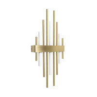 Art Déco Wandleuchte 70,5cm hoch Messing massiv 3x...