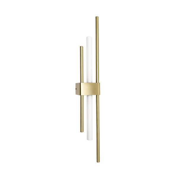 Wandlampe Messing massiv 70,5 cm hoch für S14d Art Déco