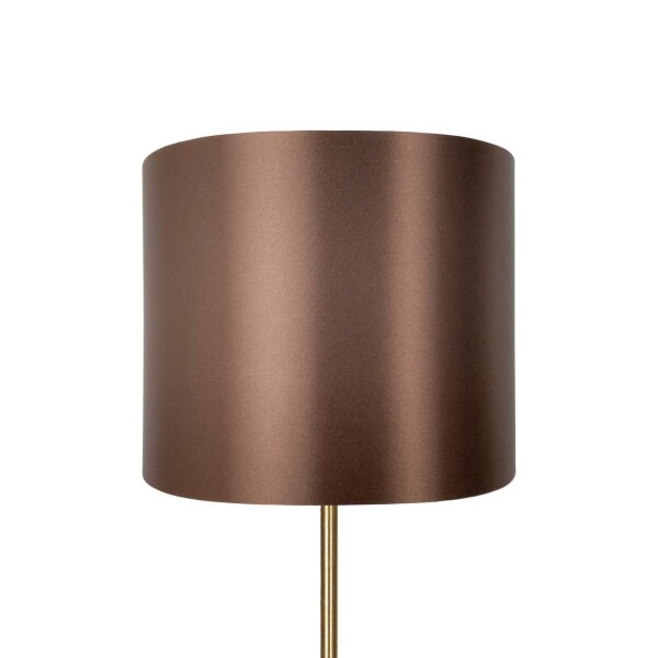 Stehlampe in Bronze hell Braun E27 160,5 cm Messing Stoff