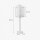 Tischlampe E27 68,5 cm Messing Stoff in Bronze hell Braun