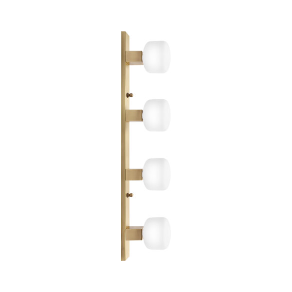 Wandlampe 4-flammig in Bronze hell E27 Echt-Messing