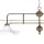 Pendelleuchte 2-flammig in Bronze Antik Weiß E27 Messing Glas