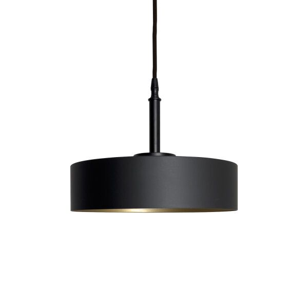 Pendelleuchte Schwarz Gold E27 Ø 30 cm Messing Eisen