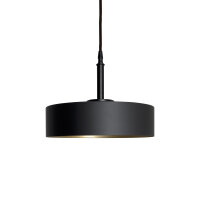 Pendelleuchte Schwarz Gold E27 Ø 30 cm Messing Eisen