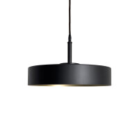 Runde Hängeleuchte Schwarz Gold E27 Ø 40 cm...