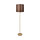 Stehlampe E27 160,5 cm in Bronze hell Braun Messing Stoff