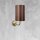 Wandlampe E27 in Bronze hell Braun H: 33 cm Stoff Messing