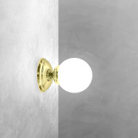 Badezimmerleuchte Wand Ø 12 cm Kugelschirm Glas...