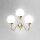 Wandlampe 3-flammig E14 Glas Echt-Messing B: 39 cm