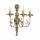Wandleuchte Messing 3-flammig E14 in Bronze hell Floral