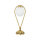 Tischlampe Messing Glas 38 cm in Bronze hell Weiß E14