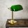 Bankerlampe E27 34 cm Messing Glas Zugschalter schwenkbar
