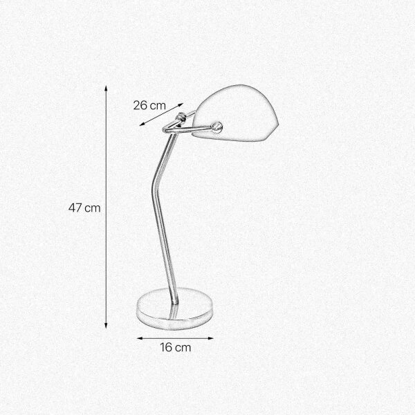 Bankerlampe Grün Bronze H: 47 cm Messing Glas massiv