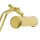 Schreibtischlampe Messing poliert 38 cm schwenkbar E14