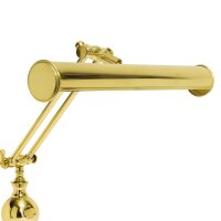 Bankerlampe Messing poliert E14 H: 43 cm Jugendstil