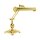 Bankerlampe Messing poliert E14 H: 43 cm Jugendstil