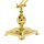 Bankerlampe Messing poliert E14 H: 43 cm Jugendstil