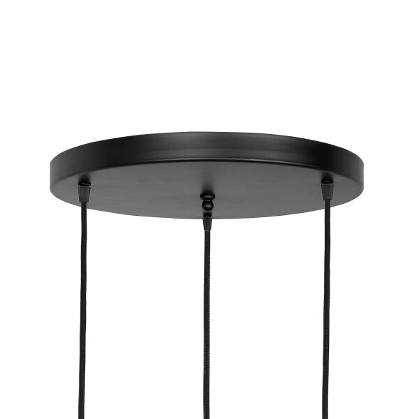Pendelleuchte Ø 40 cm 3-flammig E27 Schwarz matt verstellbar