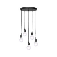 H&auml;ngelampe Schwarz 5-flammig E27 &Oslash; 40 cm...