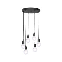 Pendelleuchte Messing Eisen &Oslash; 40 cm 6-flammig E27...