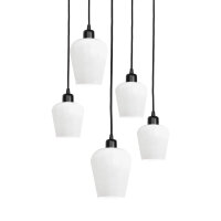 Pendelleuchte Schwarz Weiß Ø 45 cm Messing...