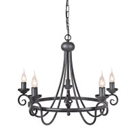 Lüster CAMELOT 4 Schwarz 4xE14 Ø58cm...