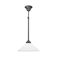 Deckenlampe Messing Glas E27 D: 29 cm h&ouml;henverstellbar
