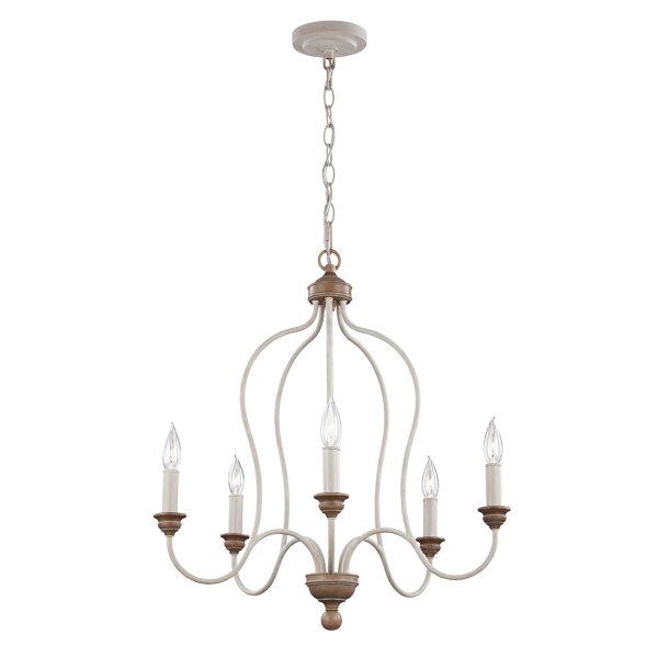 Kronleuchter CANDELA 8 Shabby 5xE14 kürzbar Lampe