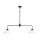 Deckenleuchte 2-flammig Messing Glas H: max. 89,5 cm E27