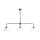 Deckenleuchte 3-flammig B: 114,5 cm Glas Messing E27