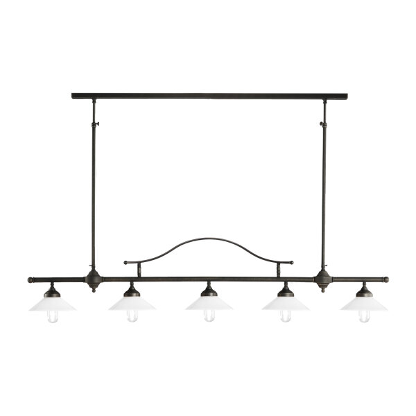 Verstellbare Deckenleuchte Messing Glas E27 B: 140 cm groß