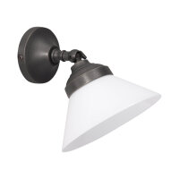 Spot Lampe Wand verstellbar Messing Glas in Bronze...