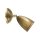 Spot Lampe Wand E27 Messing in Bronze hell glänzend