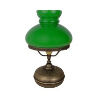 Tischleuchte Glas Messing H: 36,5 cm E27 in Bronze Antik...