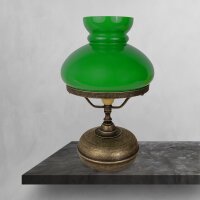 Tischleuchte Glas Messing H: 36,5 cm E27 in Bronze Antik...