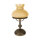 Tischlampe Messing Glas 39 cm in Bronze Antik Creme E14