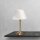 Tischlampe Stoff Messing 32,5 cm in Bronze Weiß E14