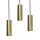 Pendelleuchte 3-flammig E27 Messing Eisen in Schwarz Bronze