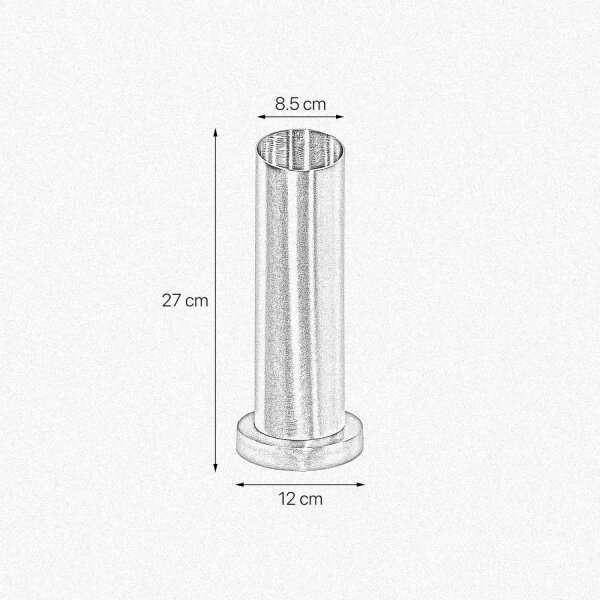 Tischleuchte Messing massiv H: 27 cm Ø 8,5 cm schmal klein