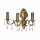 Wandleuchte in Bronze hell 3-flammig E14 Messing Jugendstil