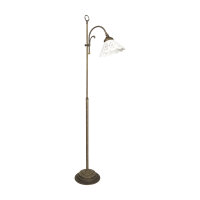 Stehlampe Keramik Messing 130 cm in Bronze Antik...