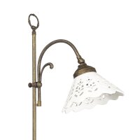 Stehlampe Keramik Messing 130 cm in Bronze Antik...