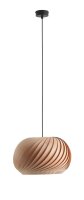 Runde Pendelleuchte Holz in Natur E27 Ø38 cm...