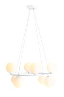 Moderne Pendelleuchte Weiß Glas Metall Ø68...