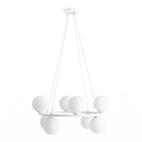 Moderne Pendelleuchte Weiß Glas Metall Ø68...