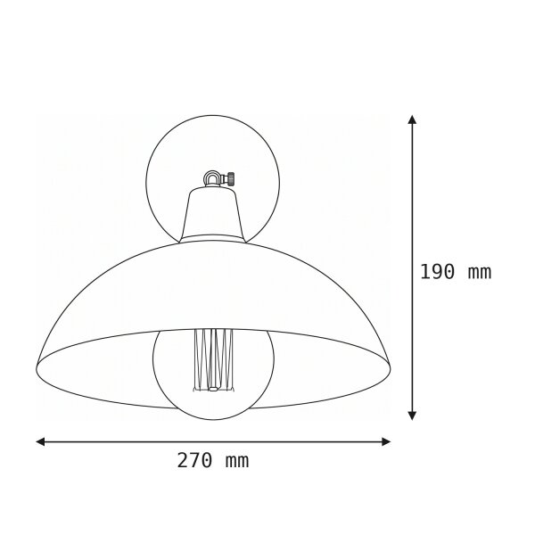 Flexible Wandleuchte Weiß Metall T:60 cm E27 Loft
