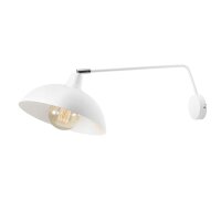 Flexible Wandleuchte Wei&szlig; Metall T:60 cm E27 Loft