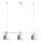 Pendelleuchte Wei&szlig; Metall E27 Metall 83 cm 3-flammig